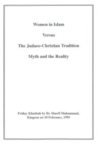 Women in Islam versus the Judaeo-Christian tradition - Myth and Reality