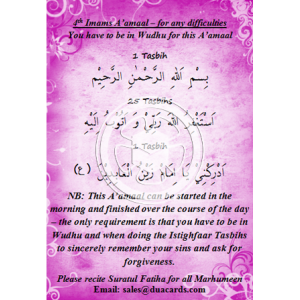 4th Imam (as) Aamaal and Dua for Sustenance