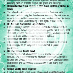 Advise for a Happy Marriage